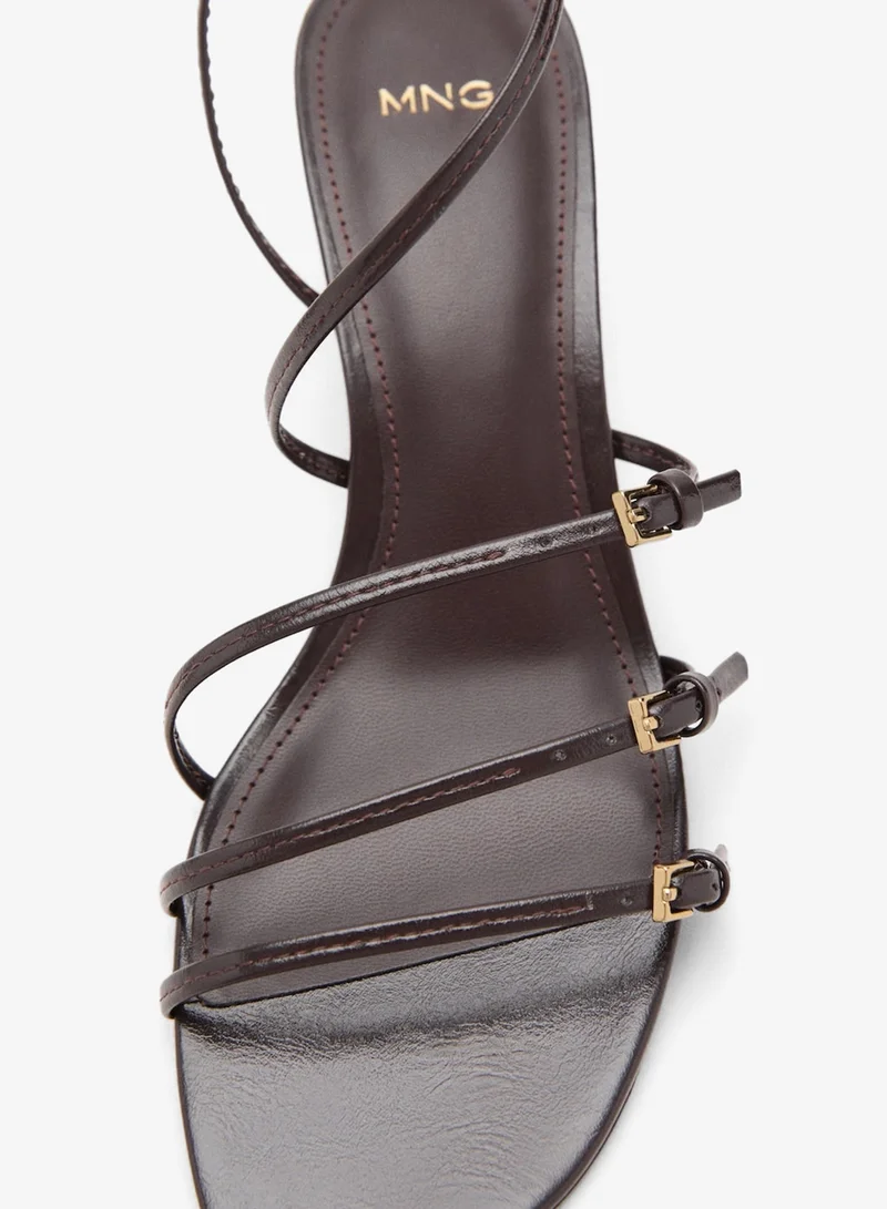 MANGO  Kitten-heel sandals with buckle for Women | Best Price UAE