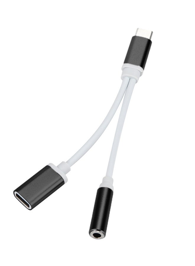 Voberry Type-C Data Sync Charging Cable White/Black - Image 1