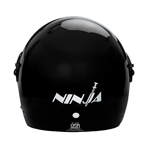 Studds Ninja Pastel Plain SUS_NPPFFH_BLKL Full Face Helmet (Black, L) - Image 5