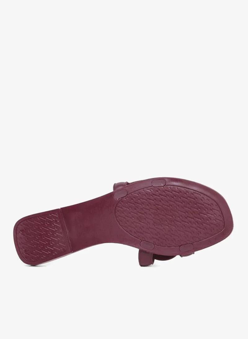 Take Two Take Two Solid Cross Circle Vamp Flat Sandals