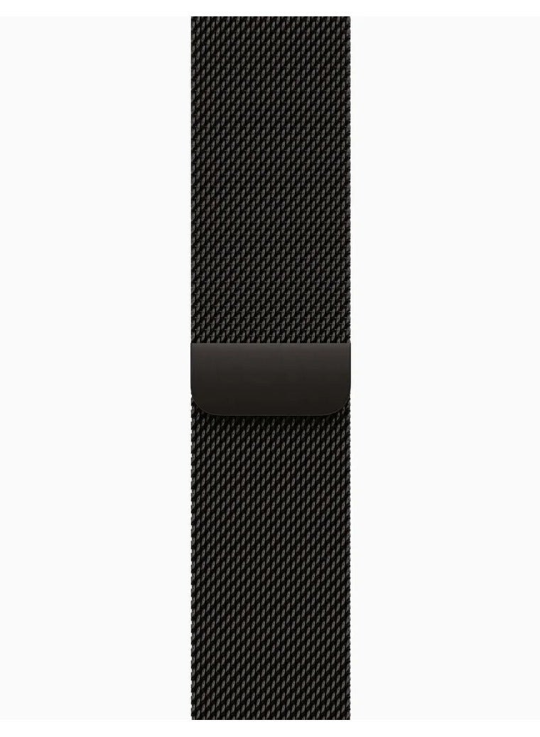 Watch Apple Watch Milanese Loop Band Compatible with 42mm 44mm 45mm 46mm 49mm , Apple Watch Ultra 3 / 2 / 1, Series 10 / 9 / 8 / 7 / 6 / 5 / 4 / 3 / 2 / 1 & SE – Premium Stainless Steel Magnetic Mesh Strap - Black - Image 3