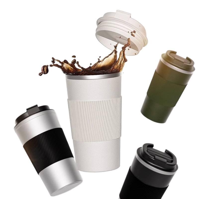 كوب قهوة للسفر من ستانلس ستيل، 510 ml من الستانلس ستيل لترتيب الأغراض للاستخدام العملي - Image 2