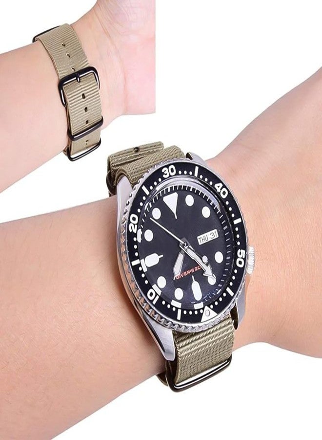 ريتشي سوار ساعة ريتشي العسكري المصنوع من النايلون الباليستي، مقاسات 16 مم، 18 مم، 20 مم، 22 مم، مصنوع من النايلون الفاخر، مزود بإبزيم من الفولاذ المقاوم للصدأ (عبوة من 4 قطع)، هدايا مميزة، هدايا صغيرة للرجال، أزرق / - Image 5