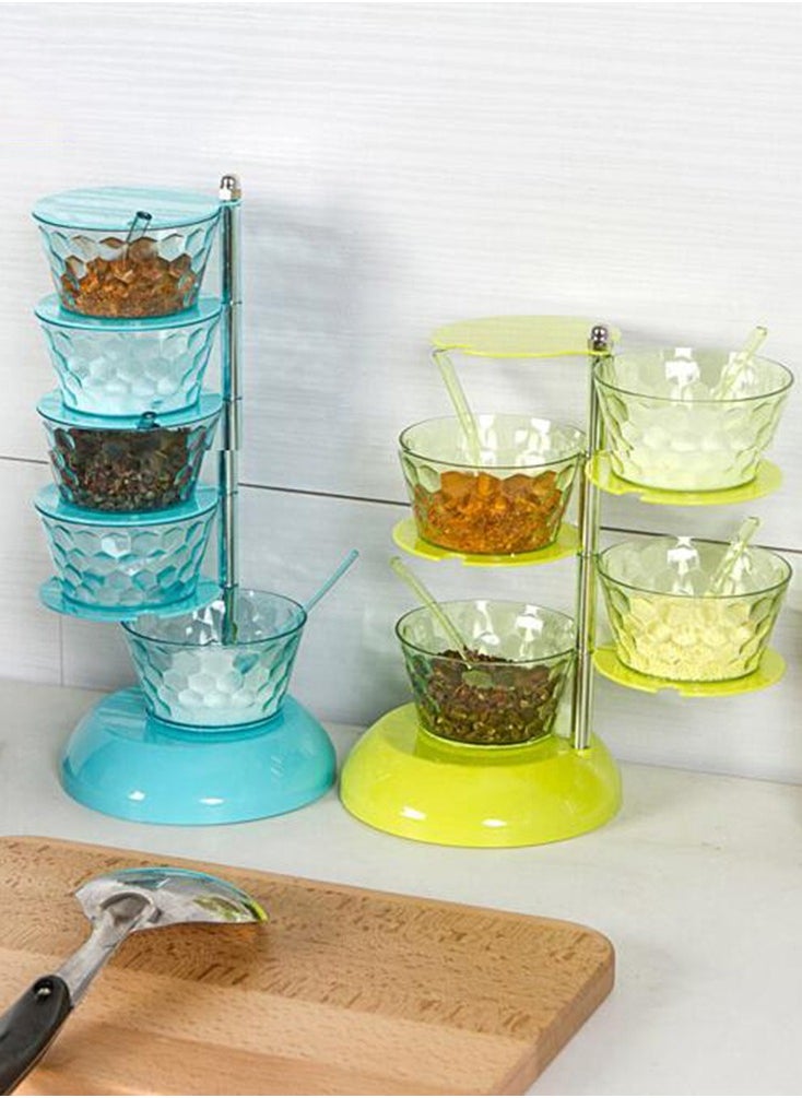 Rotating Vertical Salt Sugar Seasoning Box Storage Can Spice Case Jar