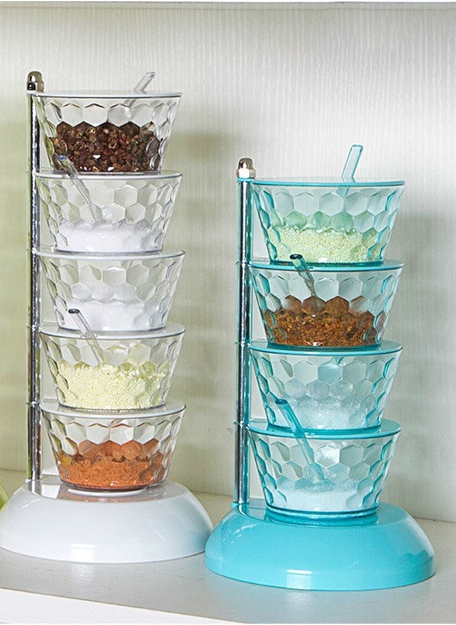 Rotating Vertical Salt Sugar Seasoning Box Storage Can Spice Case Jar