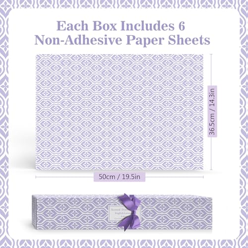 SCENTORINI Lavender Scented Drawer Liners, 6 Sheets Fragrant Paper Liners Non-Adhesive Paper Sheets for Home Closet, Dresser Drawers, for Home Fragrance - Image 3