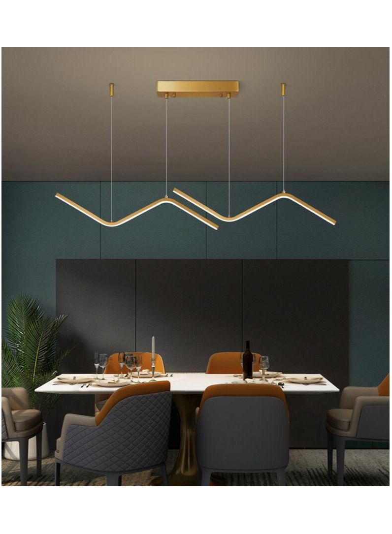 Nordic Pendant Light Art Line Led Haning Lamp Geometric Chandelier Indoor Lights For Restaurant Bar Front Desk Office Decoration - Image 1