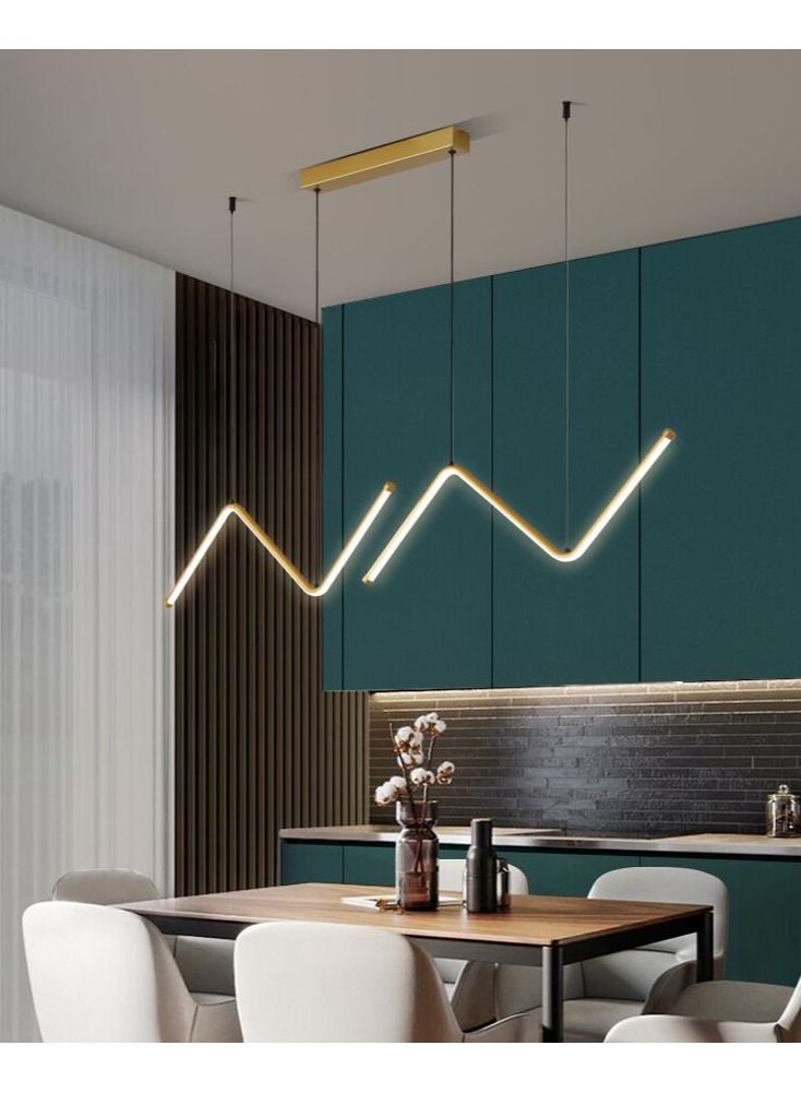 Nordic Pendant Light Art Line Led Haning Lamp Geometric Chandelier Indoor Lights For Restaurant Bar Front Desk Office Decoration - Image 3