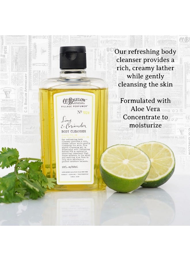 C. O. Bigelow C.O. Bigelow Lime Coriander Body Cleanser, Village Perfumer Moisturizing Body Wash for Men & Women with Aloe Vera, Sodium PCA, and Glycerin, 10 fl oz  - Image 4