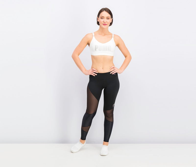 PUMA Women En Pointe Logo Bra, White - Image 2