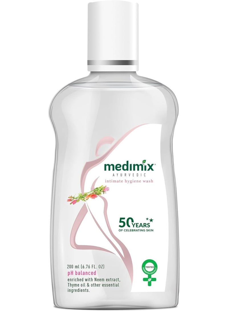 Medimix Ayurvedic Intimate Hygiene Wash Enriched With Neem Extract Bisabolol Thyme Oil & Other Essential Ingredients Ph Balanced 200 ML - Image 1