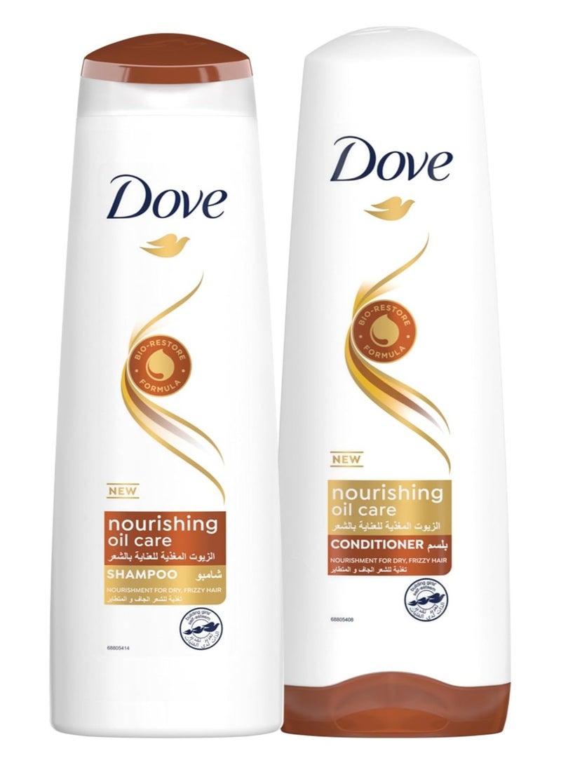 دوف شامبو دوف للعناية بالزيت المغذي، عناية مغذية لشعر أكثر نعومة بنسبة تصل إلى 100%، 400 مل + بلسم، 320 مل
