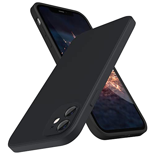 SURPHY Design for iPhone 11 Case with Camera Protection, Straight Edge Slim Design, Liquid Silicone Phone Case for iPhone 11 6.1 inches, Black - Image 1