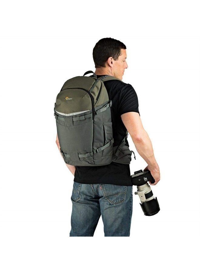 Lowepro حقيبة ظهر LP37016-PWW Flipside Trek BP 450 AW لكاميرا، رمادي/أخضر داكن - Image 5