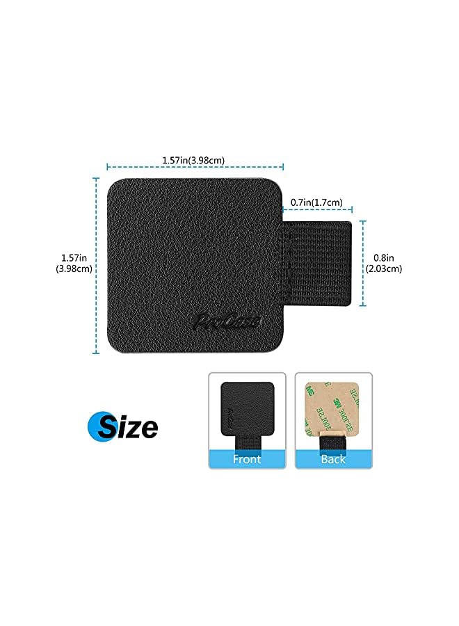 Procases 【5 Pack】 Self Adhesive Pen Loop Holder, for Dairy Notebooks Journals Planners, Elastic Stick On Pen Holder Stylus Loop -Black - Image 5