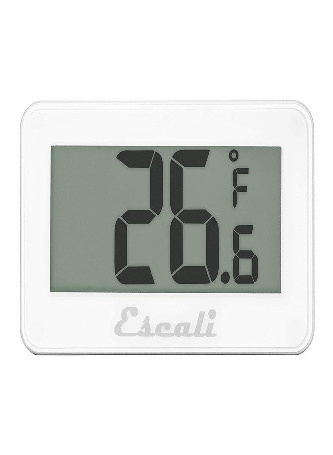 Escali DHF1 Large LCD Digital Display Refrigerator/Freezer Thermometer, -4/80F Degree Range, White - Image 1
