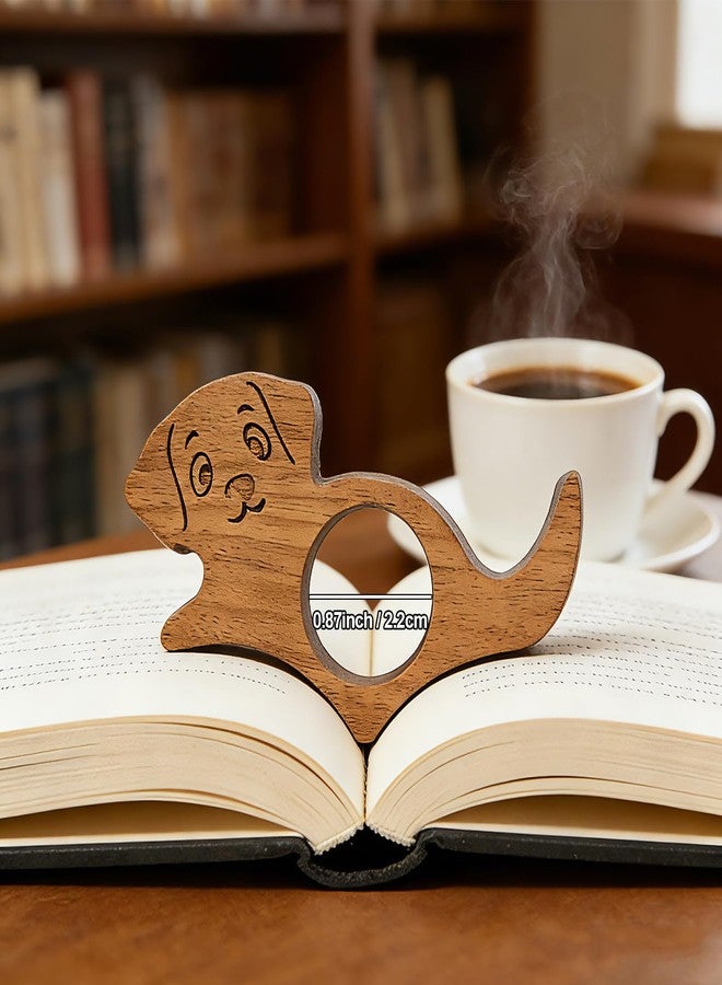 VANTOO Wooden Dog Thumb Book Page Holder for Reading, Cute Bookmark for Women, Book Accessories Gifts for Book Lovers (Dog) - Image 2