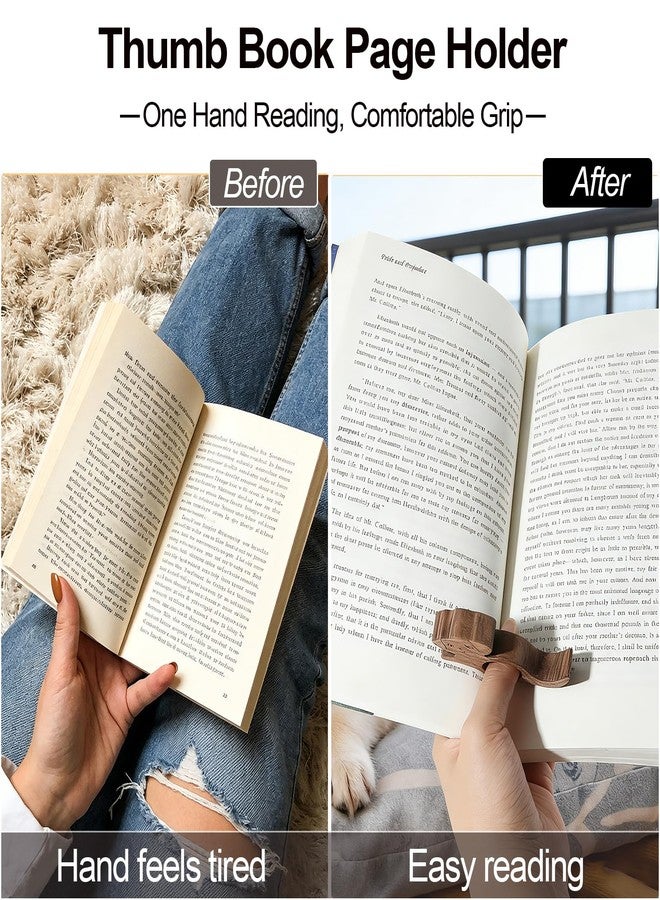 VANTOO Wooden Dog Thumb Book Page Holder for Reading, Cute Bookmark for Women, Book Accessories Gifts for Book Lovers (Dog) - Image 4