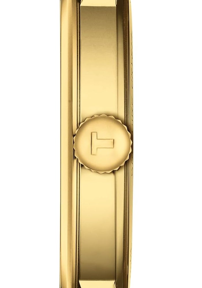 Tissot Men's Classic Dream Quartz Watch with Yellow Gold PVD Coating and Brown Leather Strap - Image 2