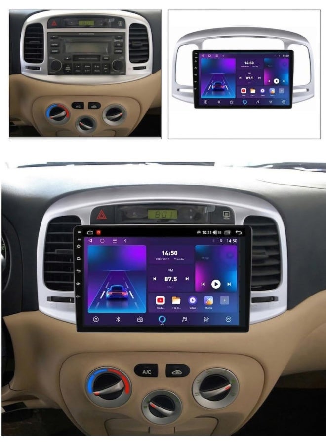 Vierex Fit Hyundai ACCENT Car Stereo Accent Android Screen 2005-2011 With Apple Carplay Android Auto Wireless WiFi DSP FM&AM BT AHD Camera Included Fast Interface (2+32GB Carplay 4CORE) - Image 2