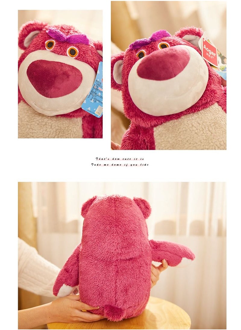 NIBEMINENT - Huggin Bear Lotso Plush Puppets Disney Toy Story 3 Strawberry Bear Doll Toys With strawberry scent - Image 1