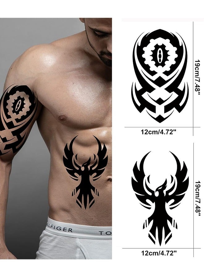 10 Sheets Temporary Tattoos Extra-Large Semi Permanent Tattoo, Art Design Temporary Tattoos, Lasts 1-2 Weeks, Waterproof, Realistic look, No Adhesive, No reflection - Image 4