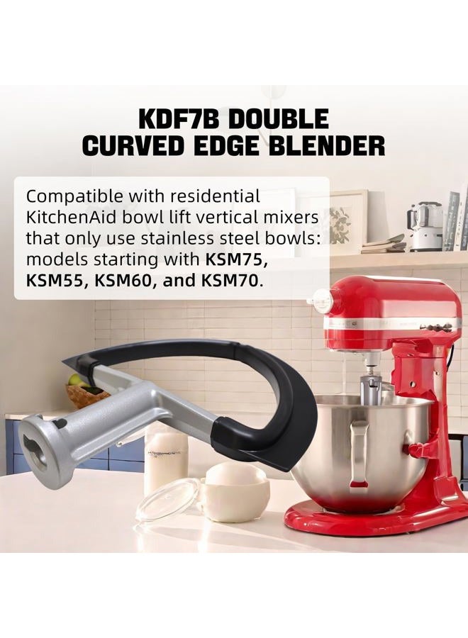 HSJAWA KDF7B Double Flex Edge Beater Compatible with KitchenAid Bowl-Lift Stand Mixers KDF7B Flex Edge - Image 4