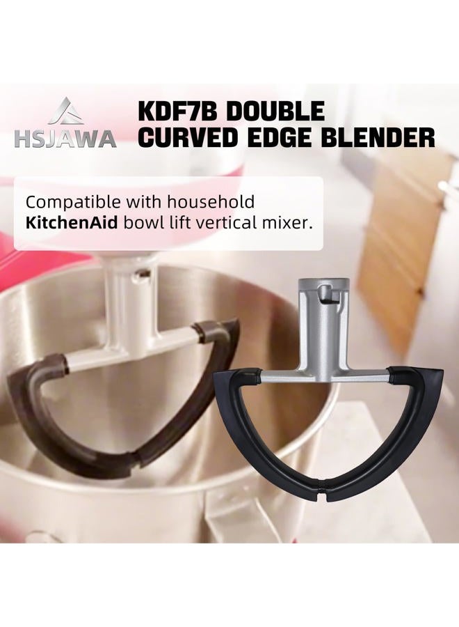 HSJAWA KDF7B Double Flex Edge Beater Compatible with KitchenAid Bowl-Lift Stand Mixers KDF7B Flex Edge - Image 3