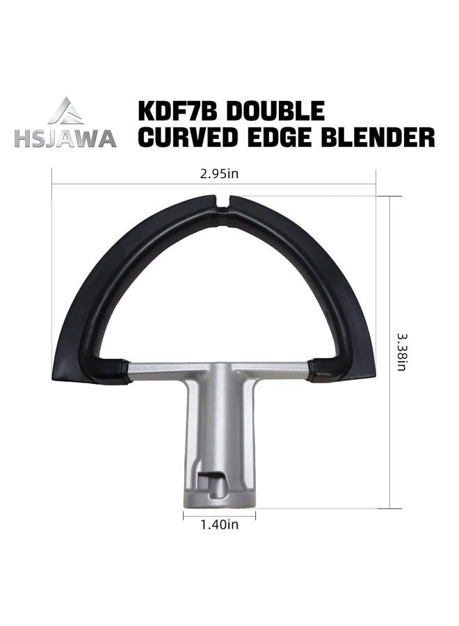 HSJAWA KDF7B Double Flex Edge Beater Compatible with KitchenAid Bowl-Lift Stand Mixers KDF7B Flex Edge - Image 2