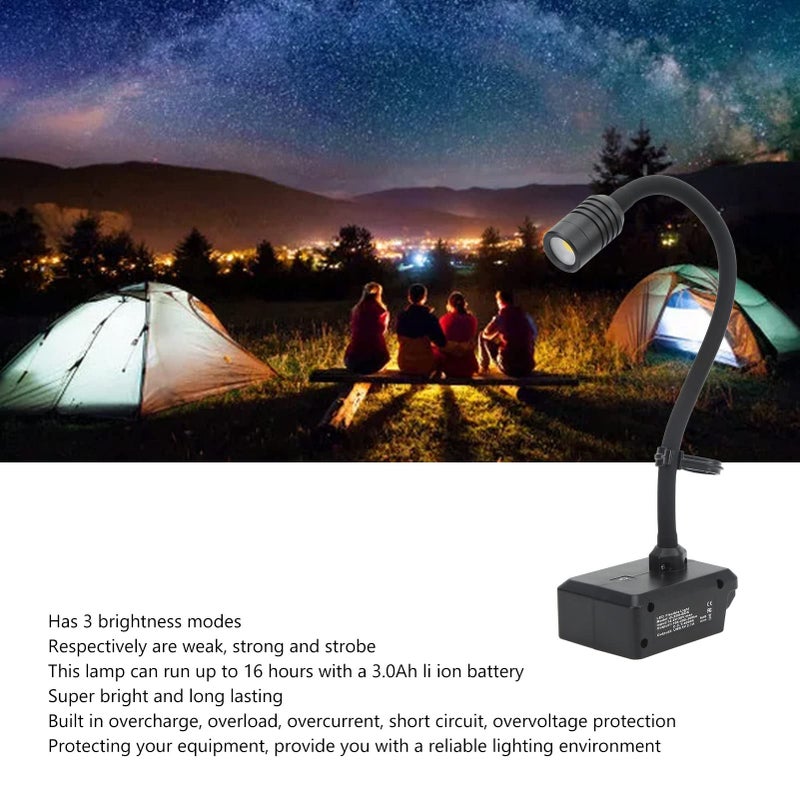 مصباح عمل LED مرن بعنق الإوزة، USB، 3 أوضاع، 360 درجة، 14.4 فولت، 20 فولت، إضاءة صناعية - Image 4