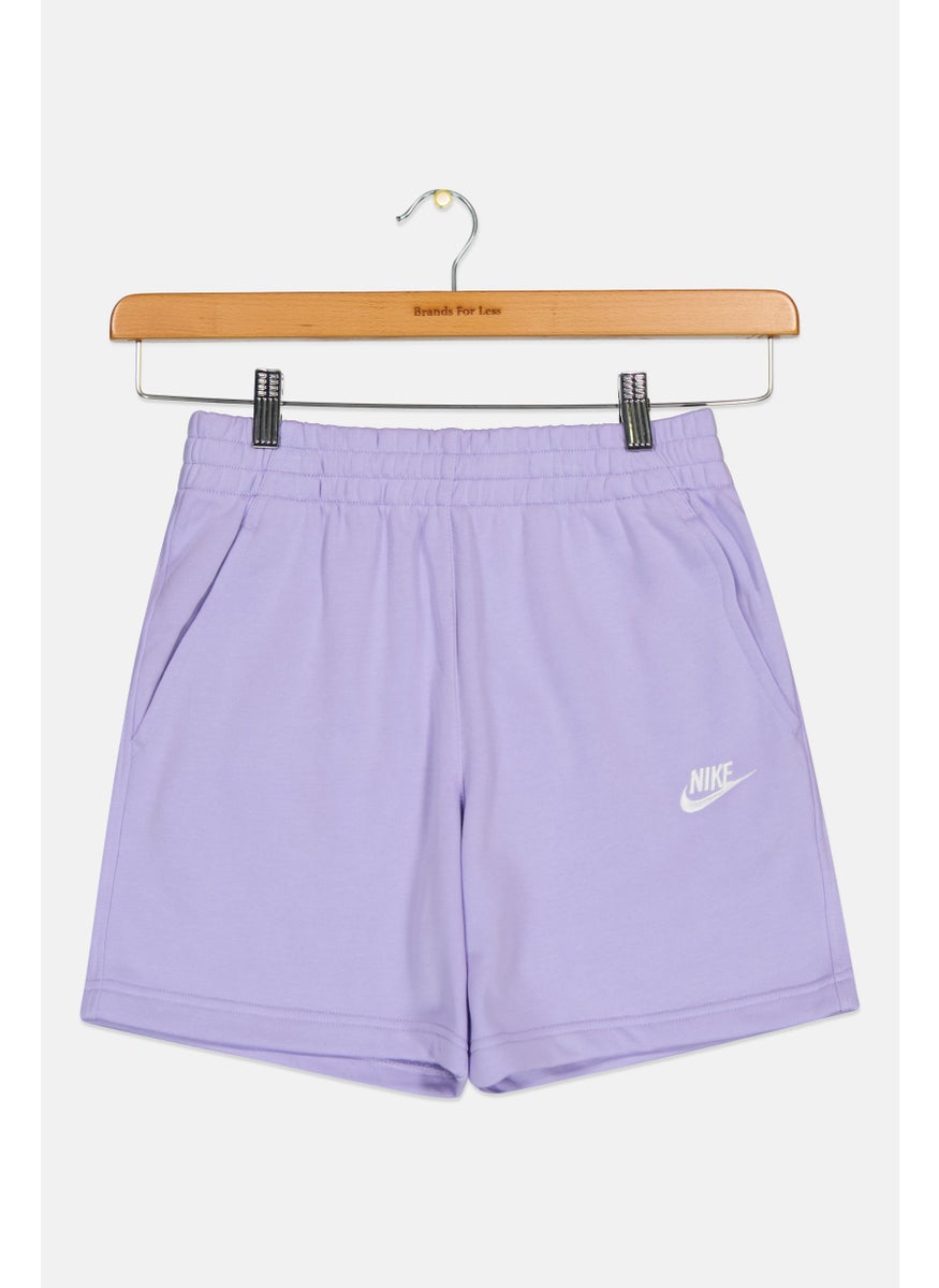 Nike Kids Girl Embroidered Logo Outdoor Short, Lavender  - Image 1