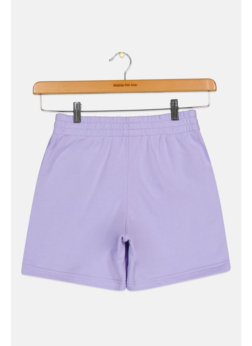 Nike Kids Girl Embroidered Logo Outdoor Short, Lavender  - Image 2