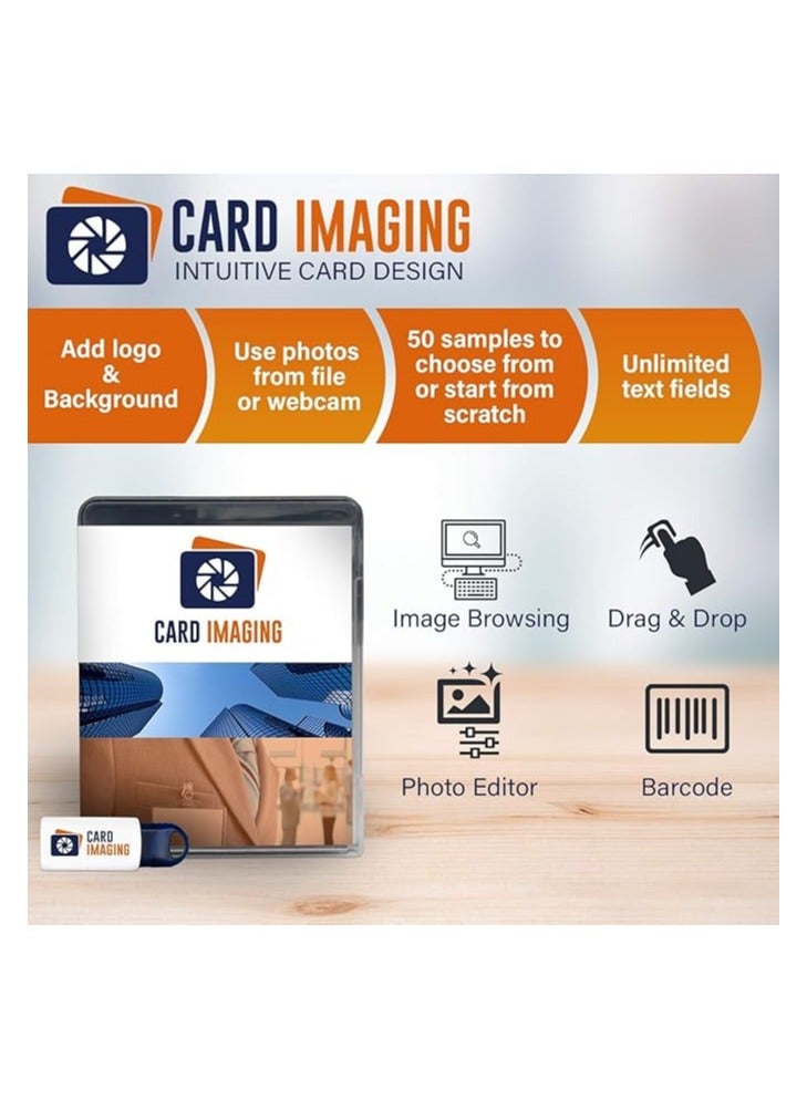 MAGiCARD 300 Dual Sided ID Card Printer & Supplies Bundle Badge Maker Machine (3300-0021) - Image 4