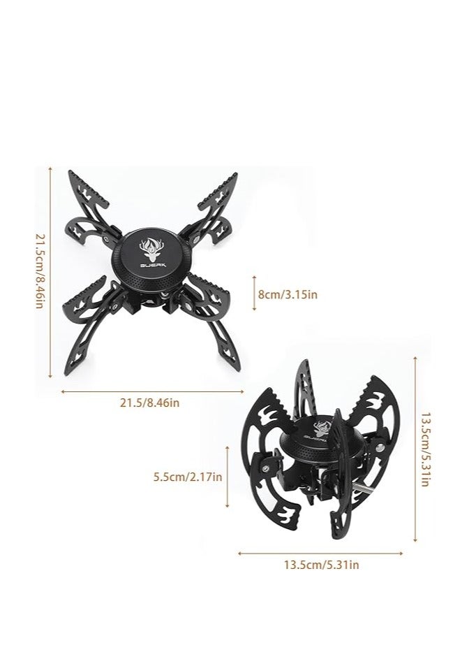 إسكدنيا 3800W Backpacking Stove Portable Camping Stove Gas Portable Windproof Camp Stove Foldable Backpack Stove with Pot Brackets for BBQ Hiking Camping Trekking Fishing Picnic - Image 5