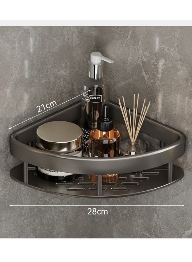 keke 3-Layer Wide Bathroom Triangle Rack - Punch Free Wall Mounted Storage for Toilet, Sink and Shower - Organizer for Bath Essentials and Toiletries - Image 2