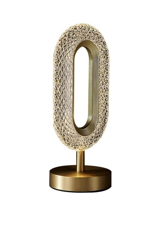 TIGER Three-Color Touch Control LED Crystal Table Lamp – Diamond-Cut Face Design with Rechargeable Battery, USB Charging, Soft Ambient Lighting – Dimmable Touch Sensor Lamp for Bedroom, Living Room, Study, or Gift – Elegant Mood Light for Home Décor - Image 1