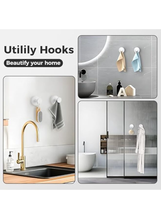 Showerr Hooks for Inside Shower,Suction Cup Hooks for Glass Window,Removable Towel Hooks for Bathrooms,4 Packs  - Image 4