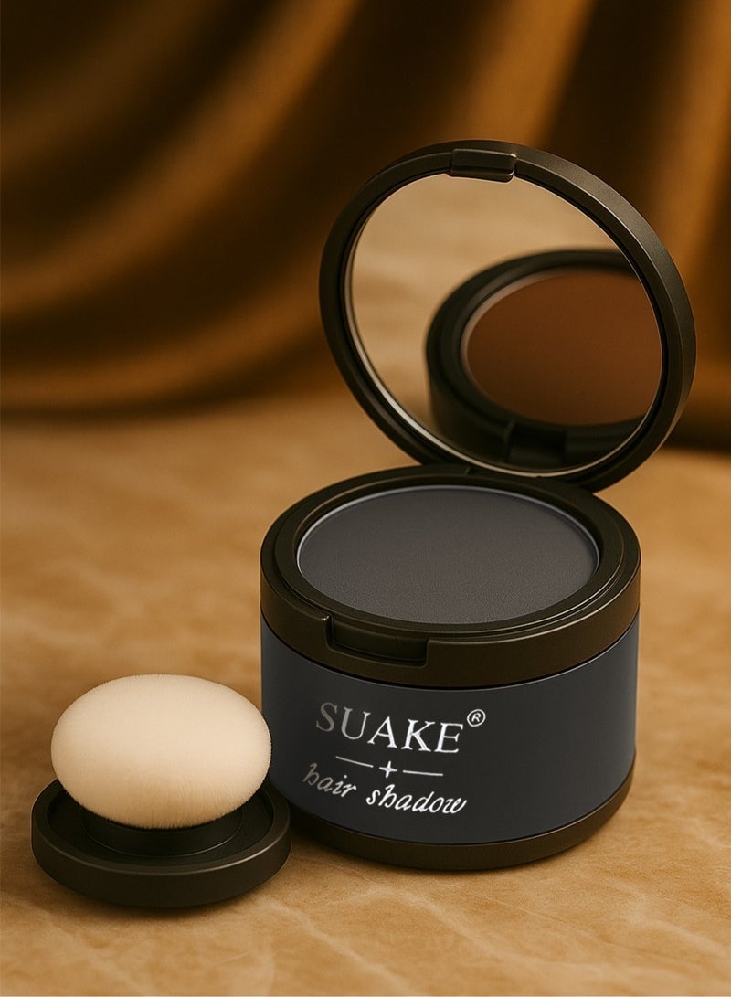 سويكي مسحوق ظلال الشعر مع لمسة منتفخة وطبيعية فورية وسحرية سريعة التغطية لخط الشعر وصبغ جذور الشعر وخافي عيوب جذور الشعر لتخفيف الشعر لتجميل منحنيات الجبين 4G أسود - Image 1