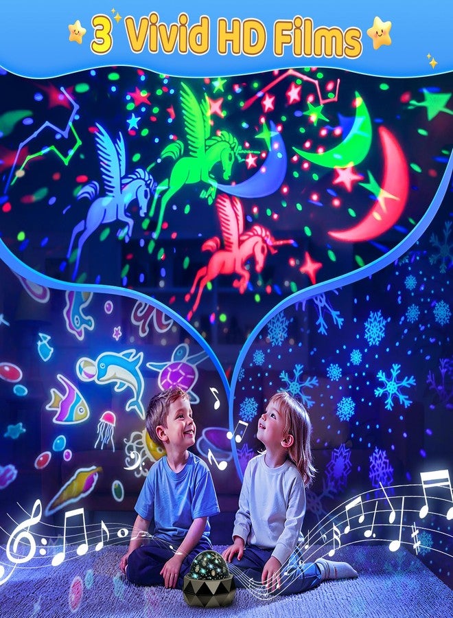 PIKOY Kids Night Light + 15 Colors, 15 White Noises + 3 Movies + Rechargeable Night Light Projector for Kids, Night Light Projector for Kids, Star Projector for Kids, - Image 3