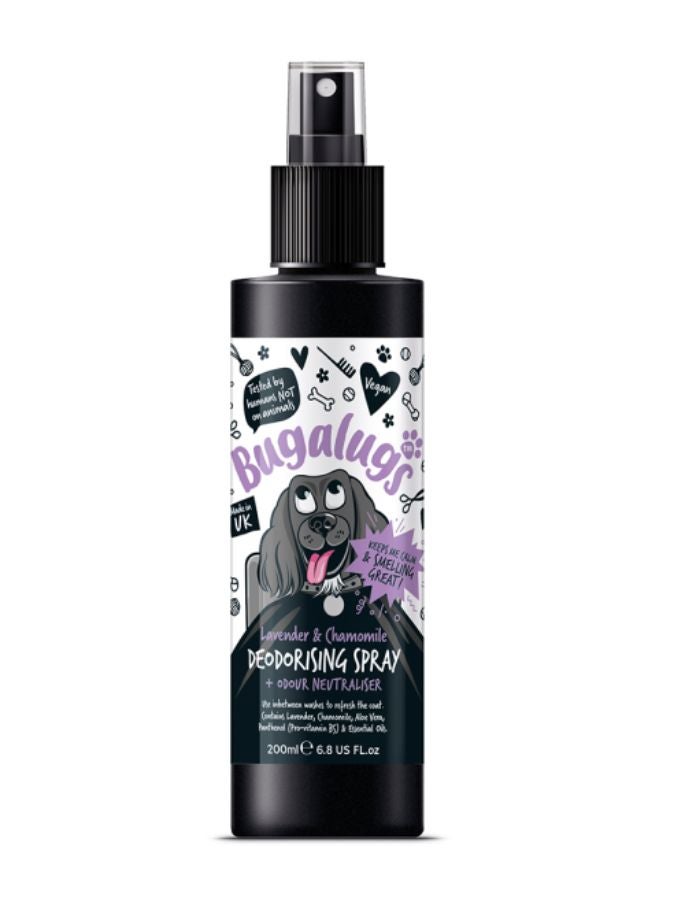 Bugalugs Lavender & Chamomile Dog Deodorising Spray 200ml – Soothes Skin & Freshens Coat - Image 1