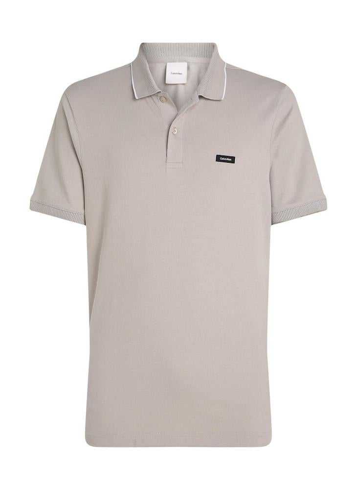 CALVIN KLEIN - Stretch Pique Short Sleeve Polo - Image 1