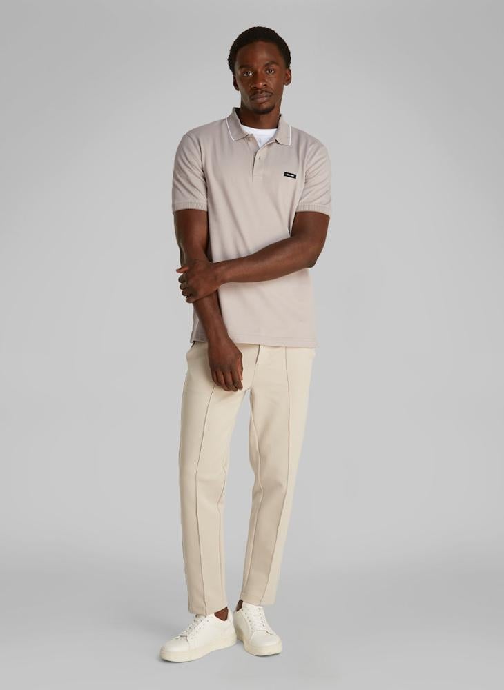 CALVIN KLEIN - Stretch Pique Short Sleeve Polo - Image 1