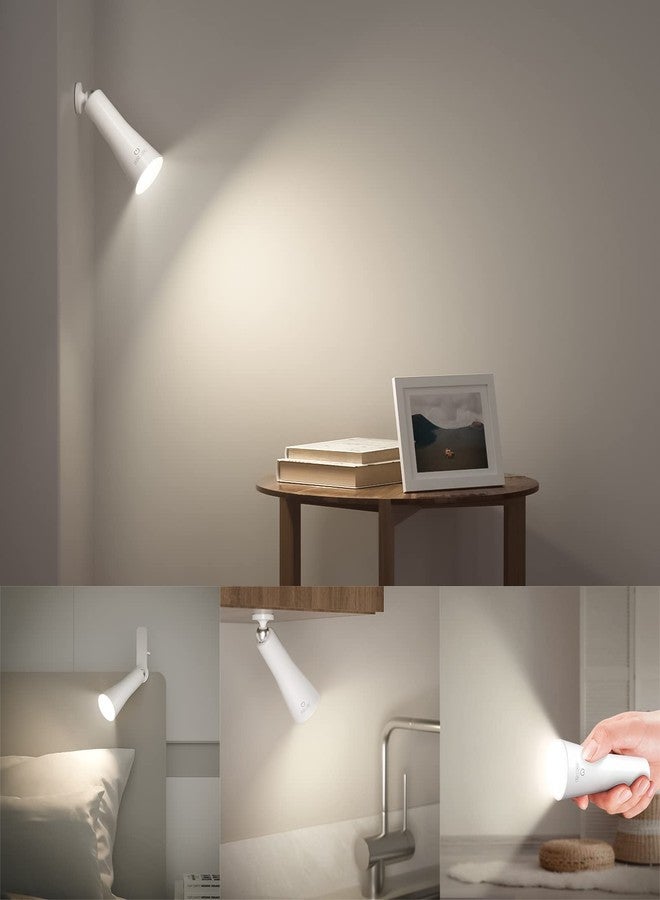 KDD LED Wall Mounted Reading Lights - 3 in 1 Cordless Bedside Lamps with USB Charging Port - Magnetic Headboard Clip on Book Light Wall Sconce with 3 Brightness Levels for Home Office Bedroom - Image 1