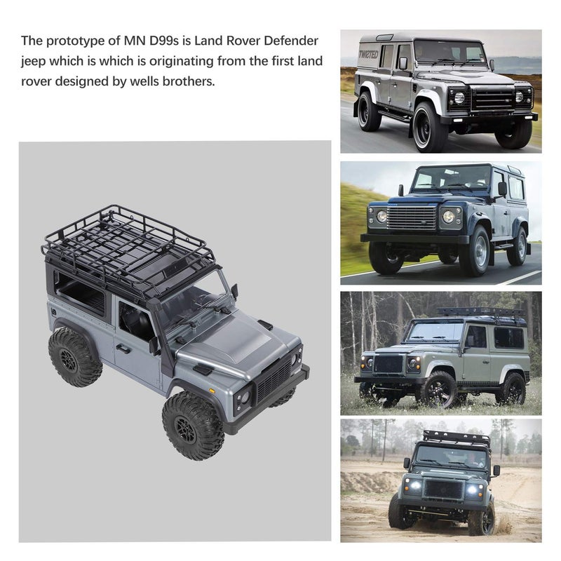 GoolRC MN 99s RC Car, 1/12 Scale 4WD 2.4G Remote Control Car for Adults, RTR RC Crawler Off-Road Truck for Land Rover Vehicle Models - Image 4