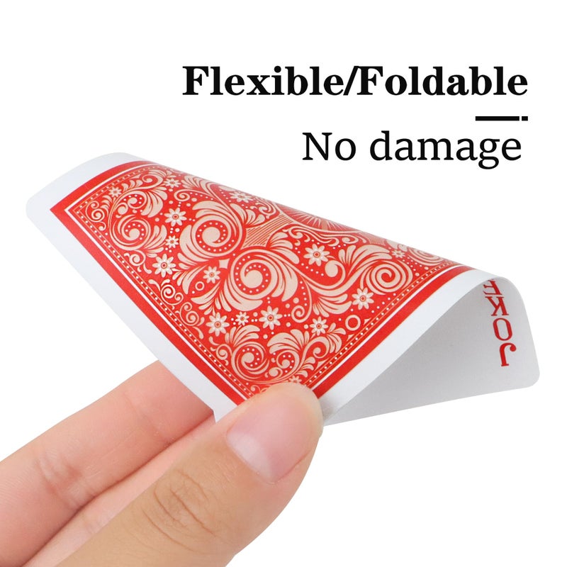 Timenued Plastic Playing Cards Waterproof Playing Cards 2 Pack,Decks of Poker Cards Set for Adults,Poker Size Regular Index,Suitable for Various Cards Games,Bridge,Pinochle,Cartas - Image 3