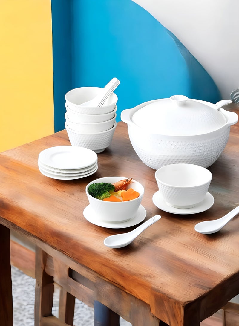 Dove (Dove) Porcelain Tureen Spoon & bowl Set (21 Pieces) - Image 1