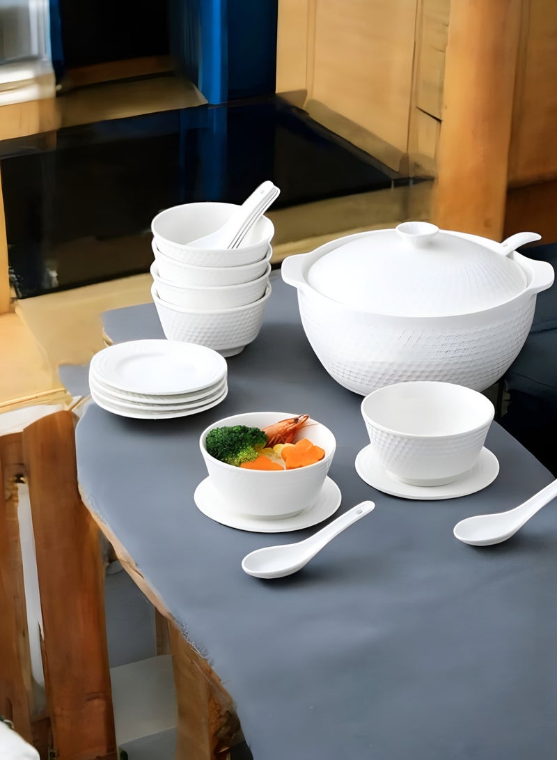 Dove (Dove) Porcelain Tureen Spoon & bowl Set (21 Pieces) - Image 2