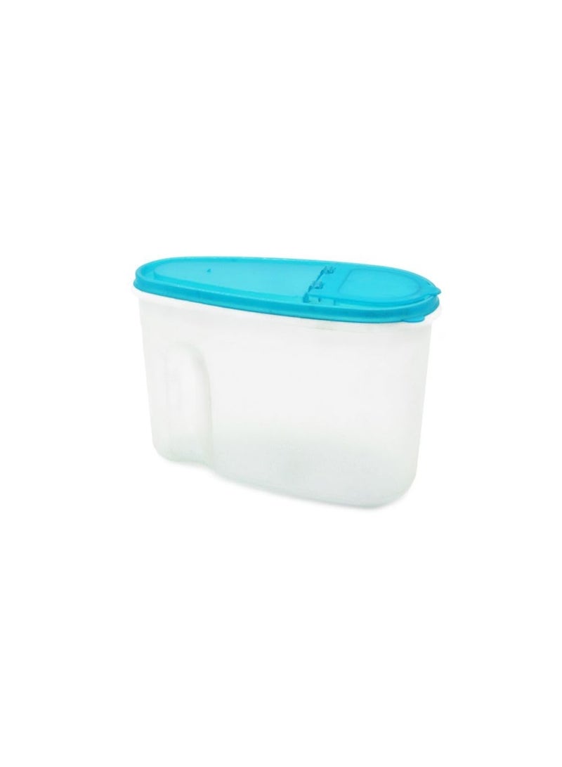 LTR Tp501 Food Dispenser  1.5 Liter Capacity  White Blue Suitable For Storing Dry Foods Such As Flour  Sugar  Rice  Grains And Cereals Food Container Home Kitchen Organiser  - Image 2