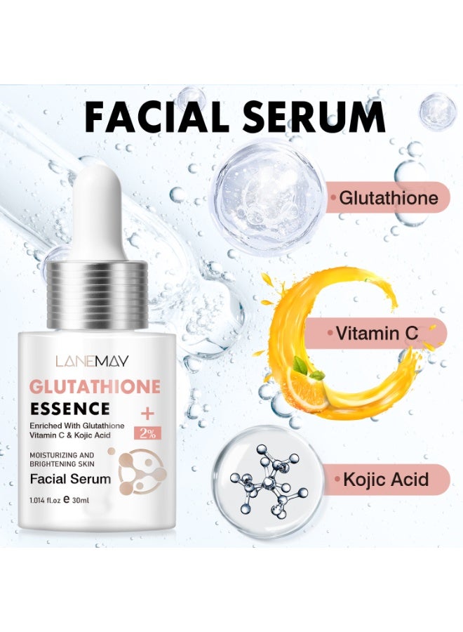 LANEMAY Glutathione Essence Face Serum Moisturizing Brightening Skin, Reduces Fine Lines & Wrinkles, Dark Spot Remover Face Serum,  Repairs Skin for Day and Night Use - Image 2
