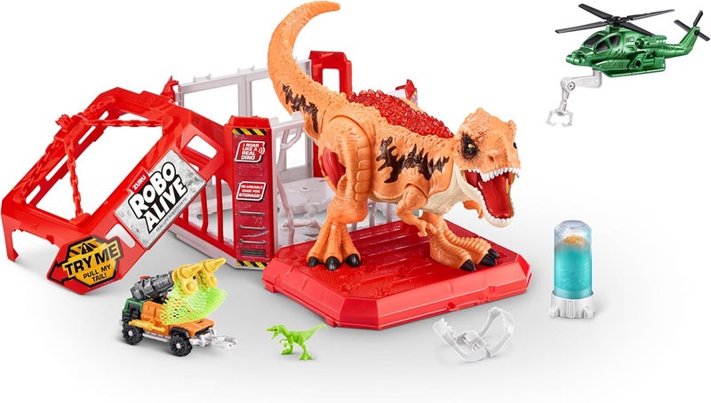 ZURU Robo Alive Dino Escape T-Rex Interactive Toy – Realistic Walking Dinosaur with Sound | ZURU Dino Escape Series Model- 71127 - Image 4